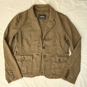 Mexx Tan Blazer with Button Accents